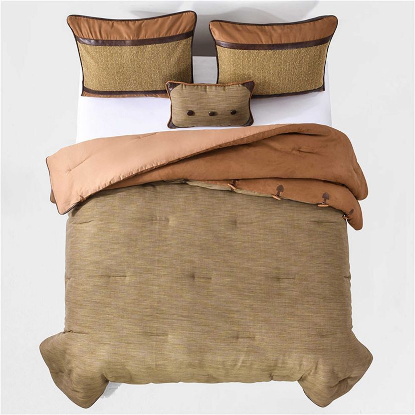 Highland Lodge Olive Brown Comforter Set, 5 Piece