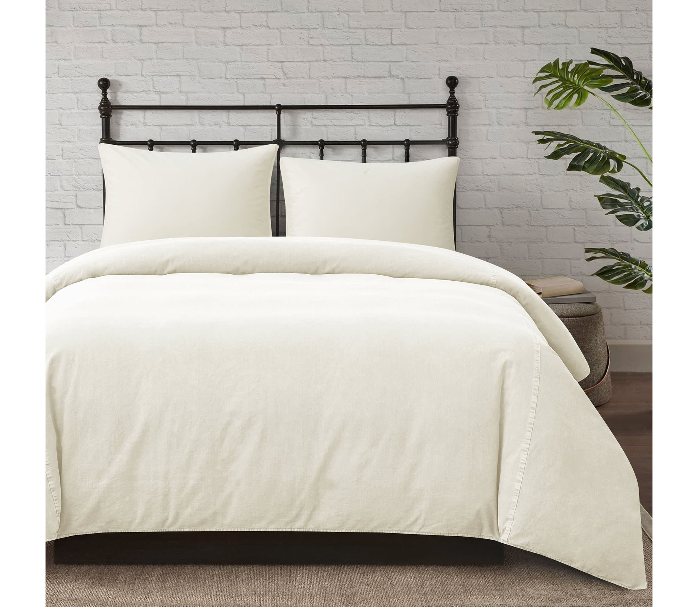 Stonewashed Cotton Canvas 3PC Duvet Cover Set