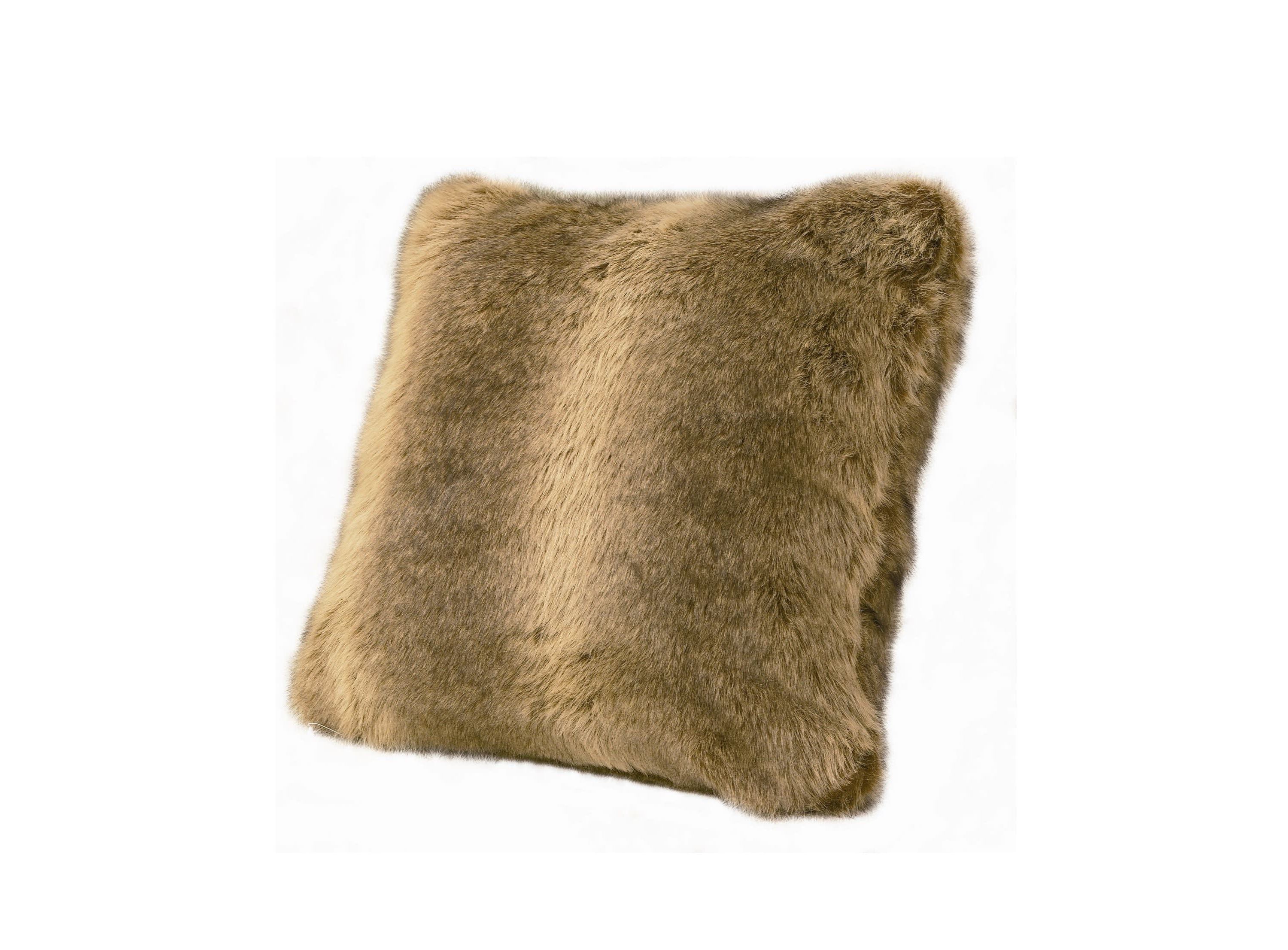 Oversized Wolf Faux Fur Throw Pillow