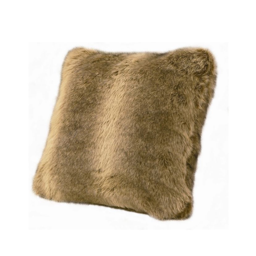 Oversized Wolf Faux Fur Throw Pillow