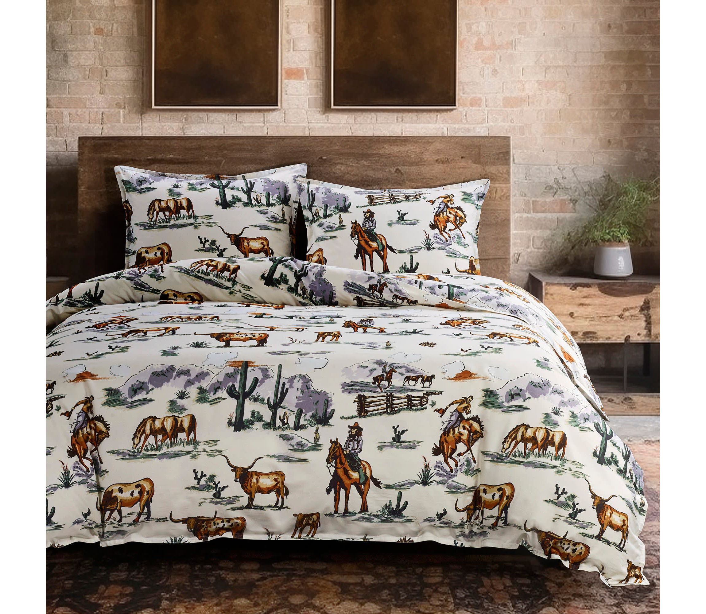 Ranch Life Reversible Comforter Set, 3-Piece