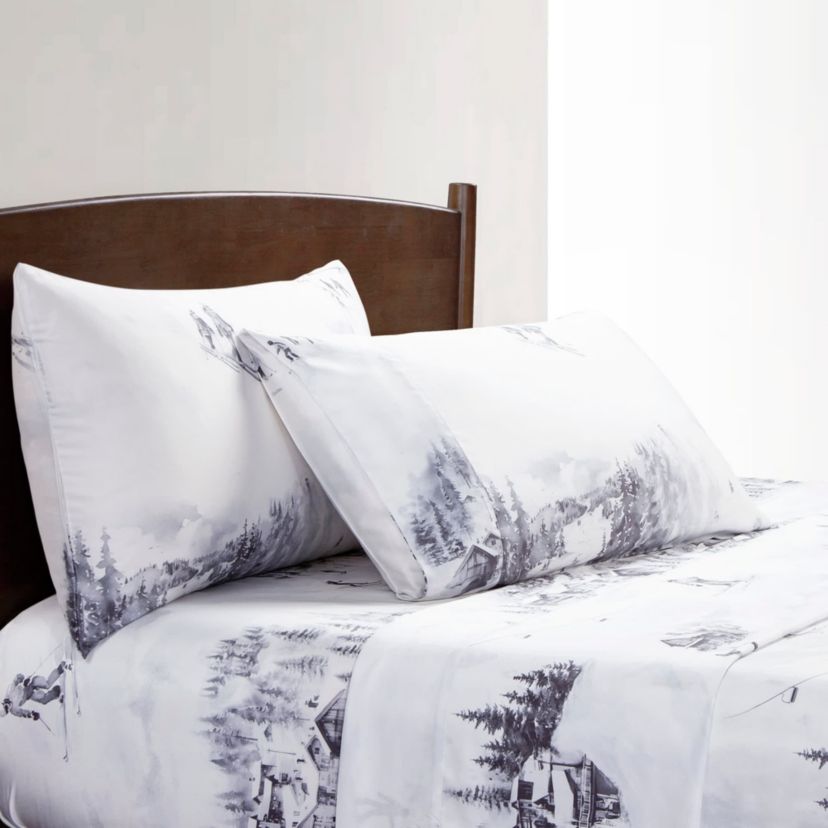 Ski Toile Lyocell 4PC Sheet Set