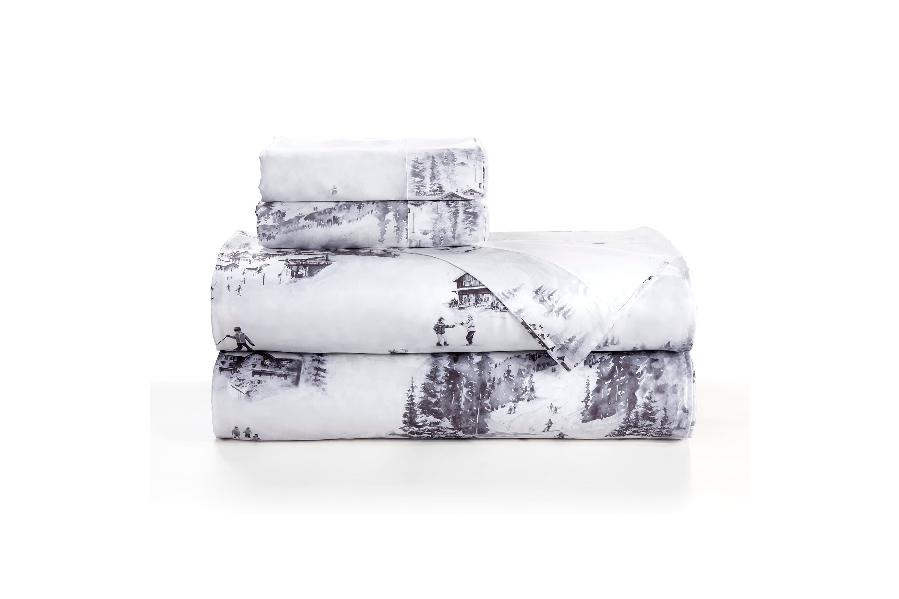 Ski Toile Lyocell 4PC Sheet Set