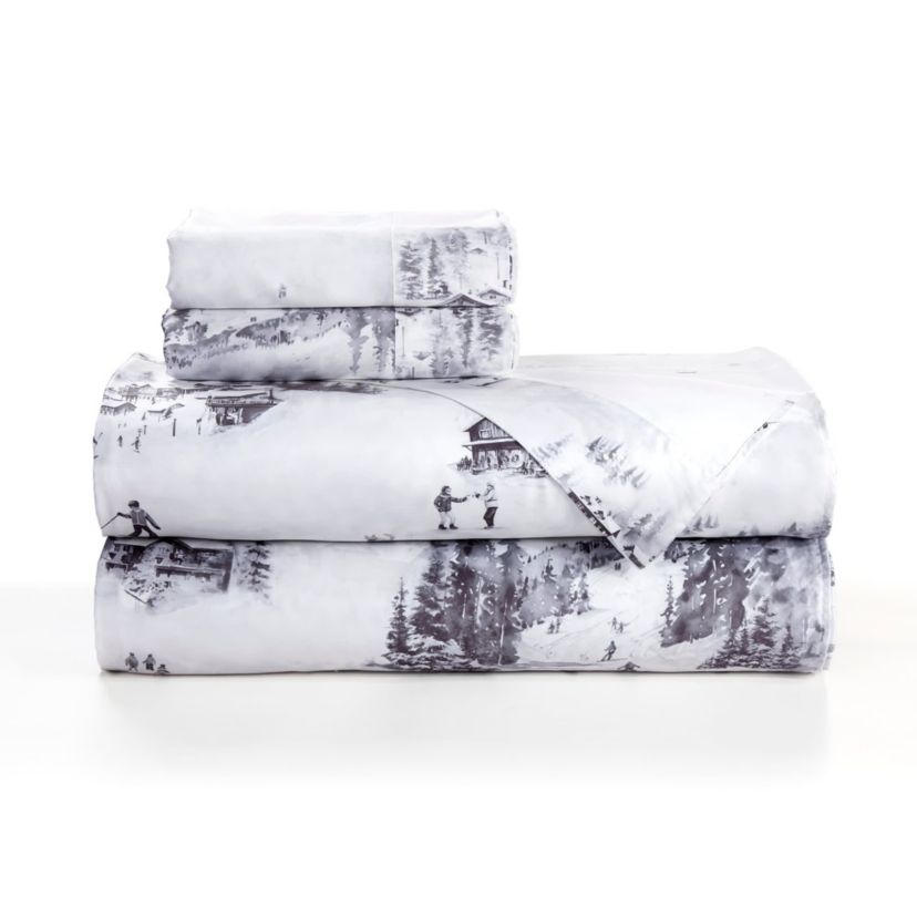 Ski Toile Lyocell 4PC Sheet Set