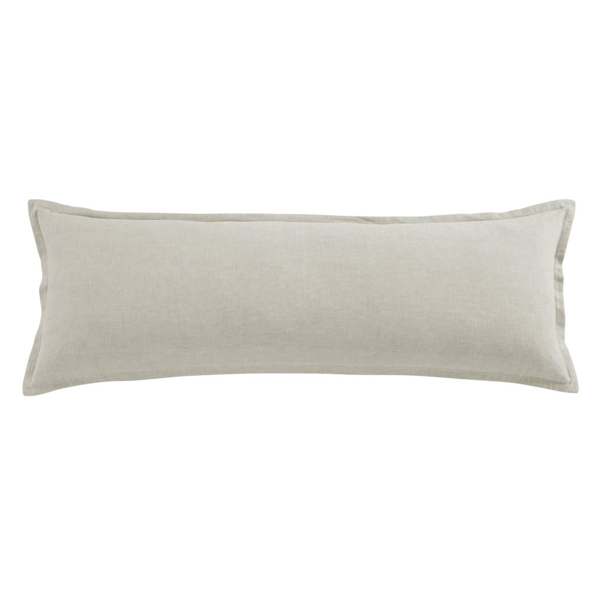 100% French Flax Linen Long Lumbar Pillow, 14" x 42"