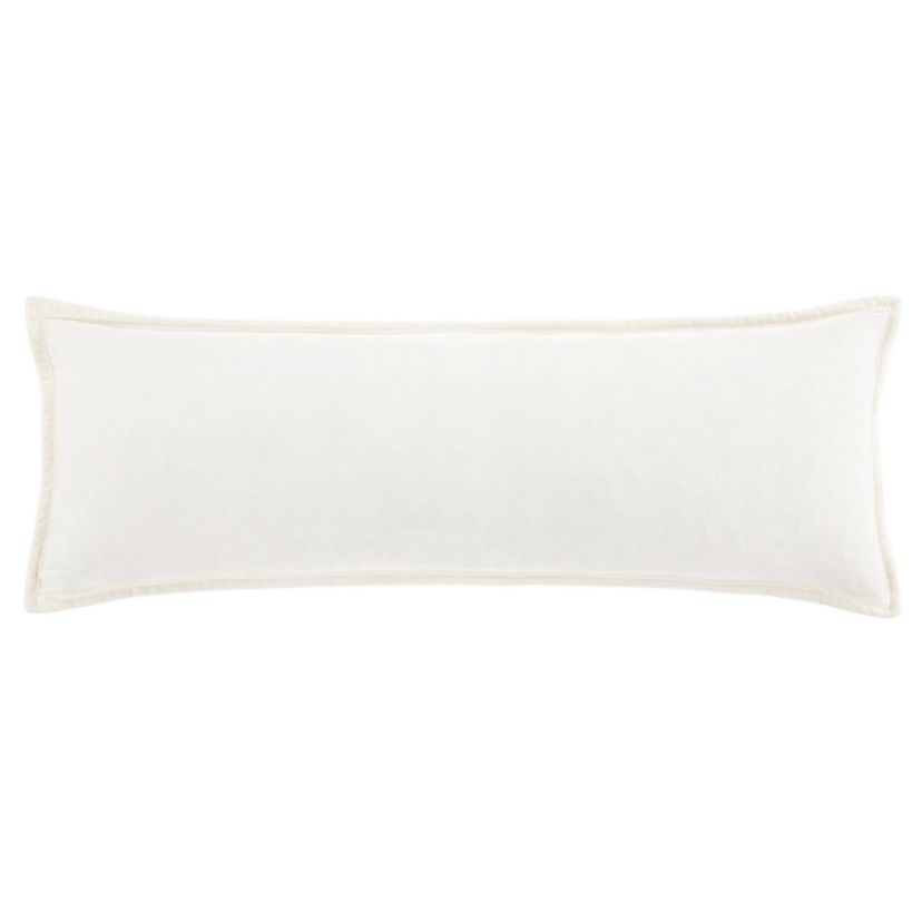 HiEnd Accents Stella Faux Silk Velvet Romantic Western Long Lumbar Pillow, 14"x42"