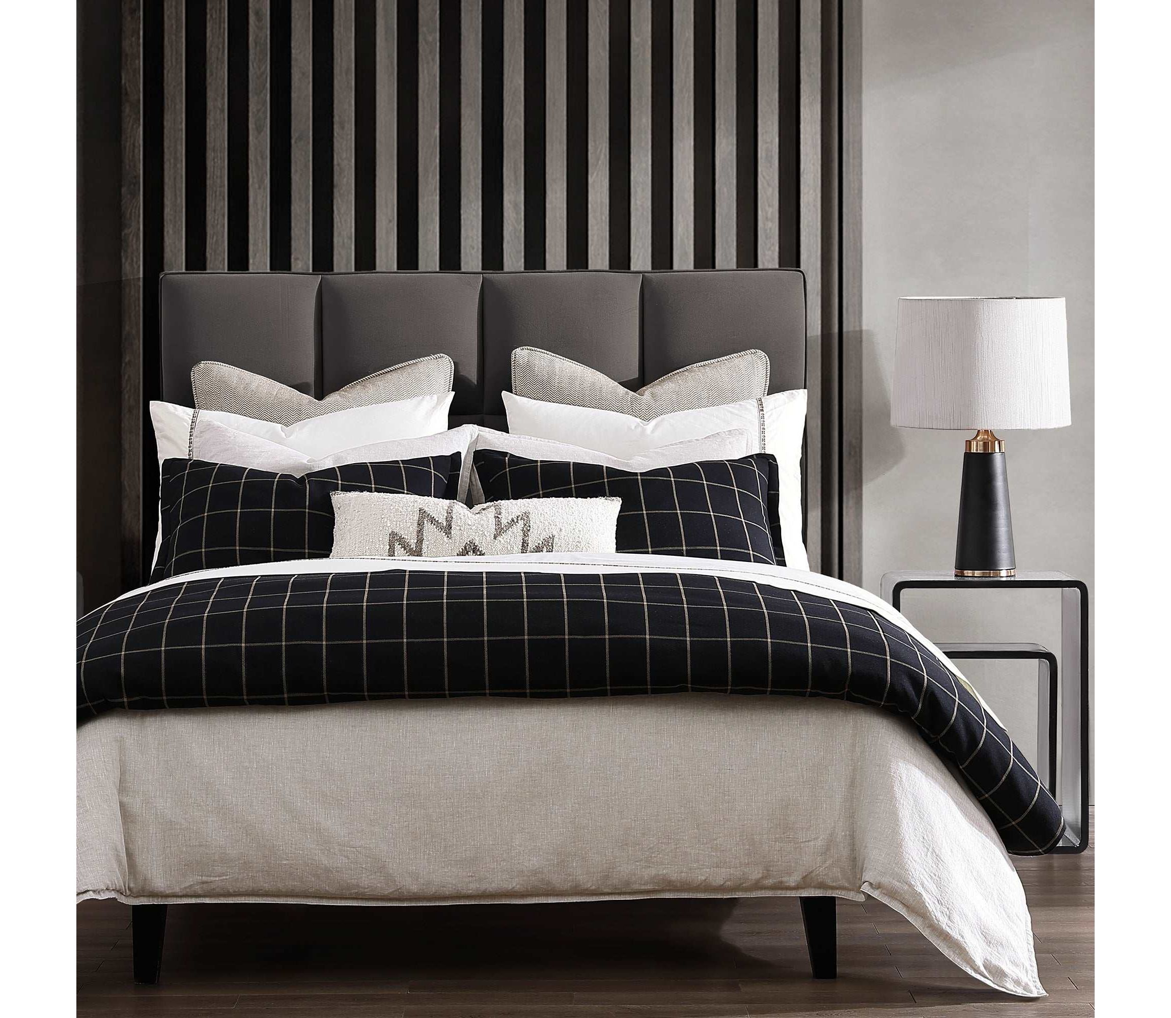 Windowpane Plaid Comforter Set, 3-Piece
