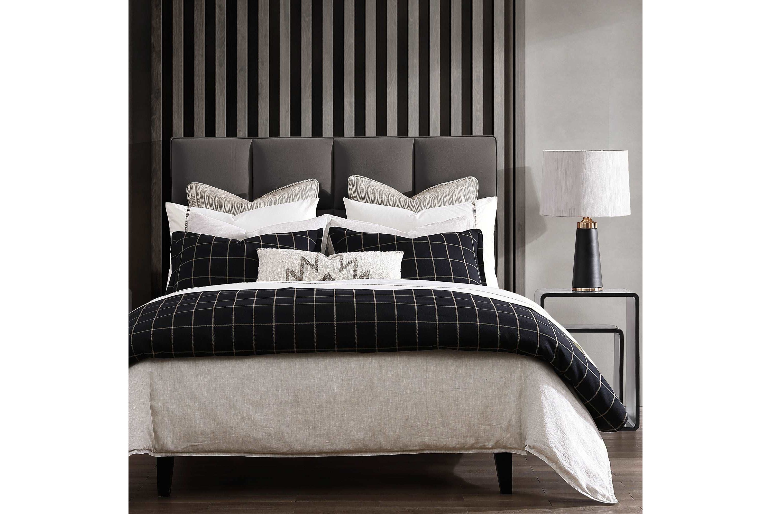 Windowpane Plaid Comforter Set, 3-Piece