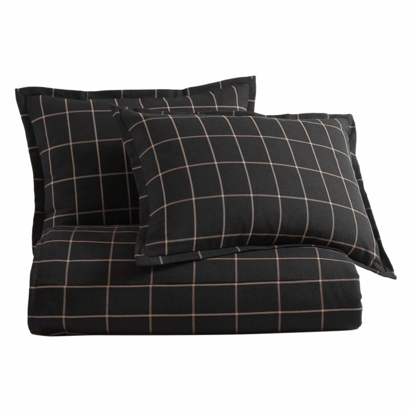 Windowpane Plaid Comforter Set, 3-Piece