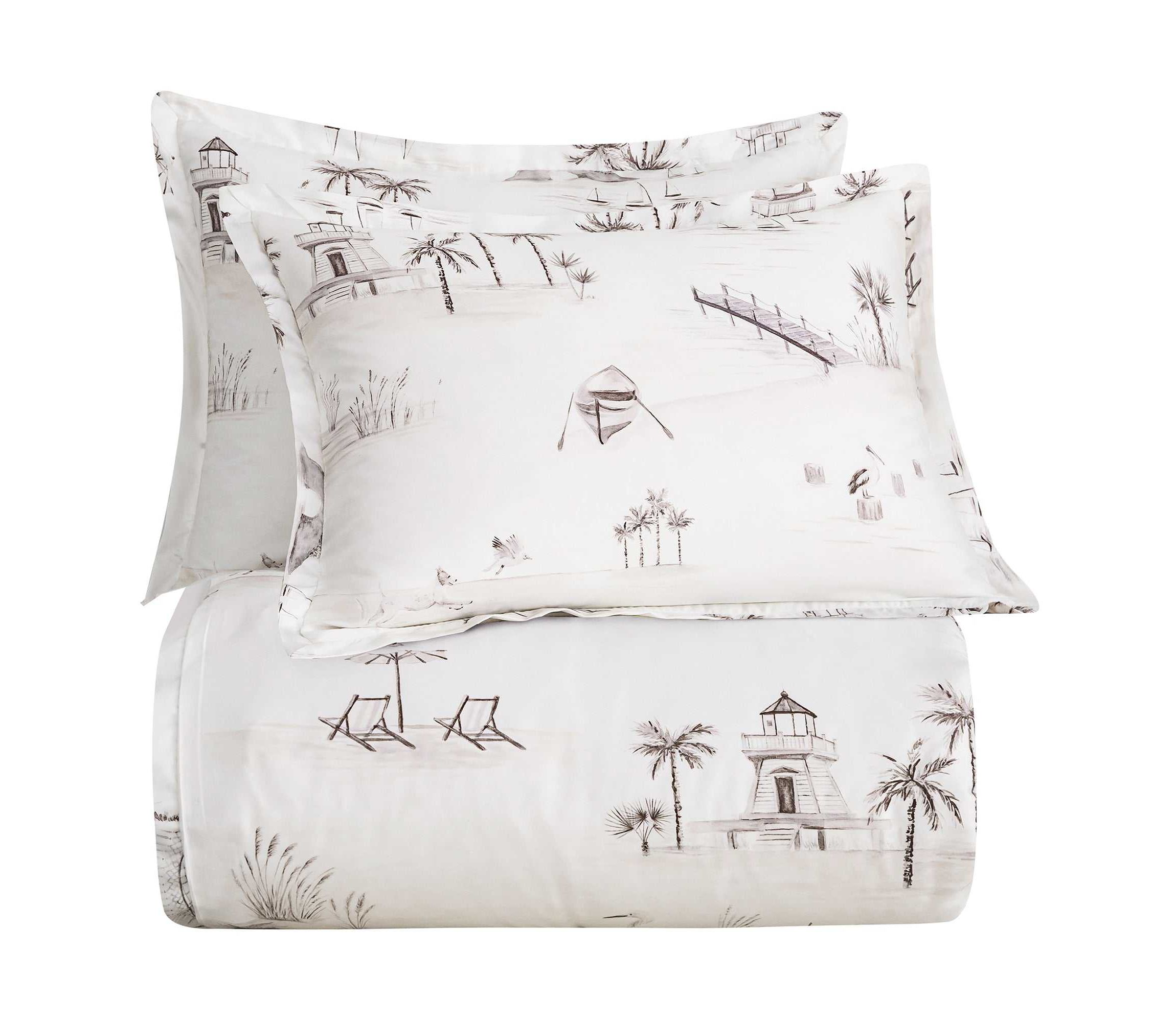 Seaside Lyocell Comforter Set, 3-Piece