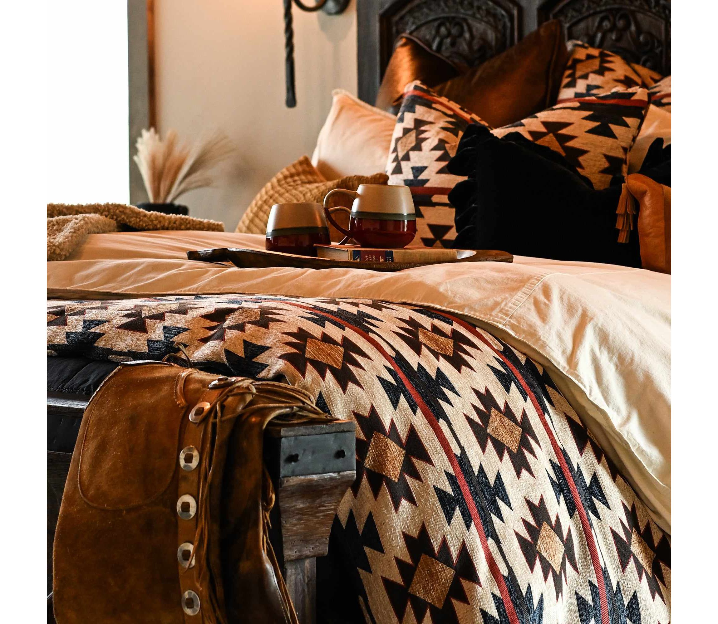 Tasha Polizzi for Paseo Road Mariella Western Aztec Chenille 3 Piece Duvet Cover Set
