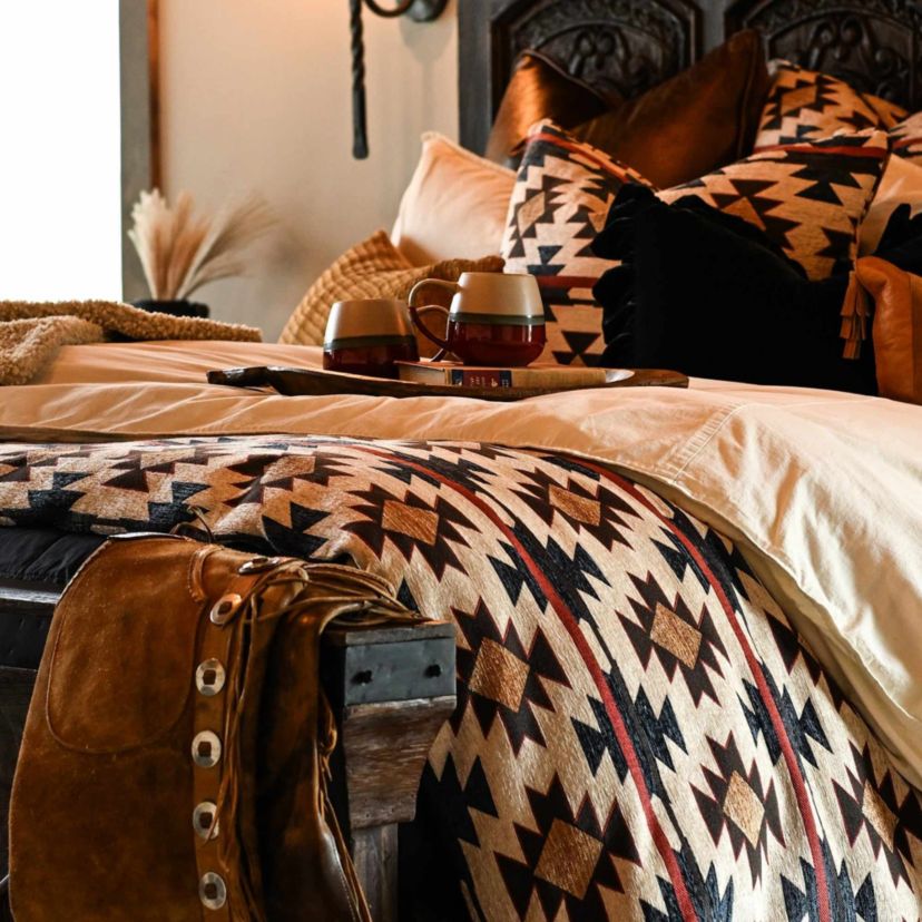 Tasha Polizzi for Paseo Road Mariella Western Aztec Chenille 3 Piece Duvet Cover Set
