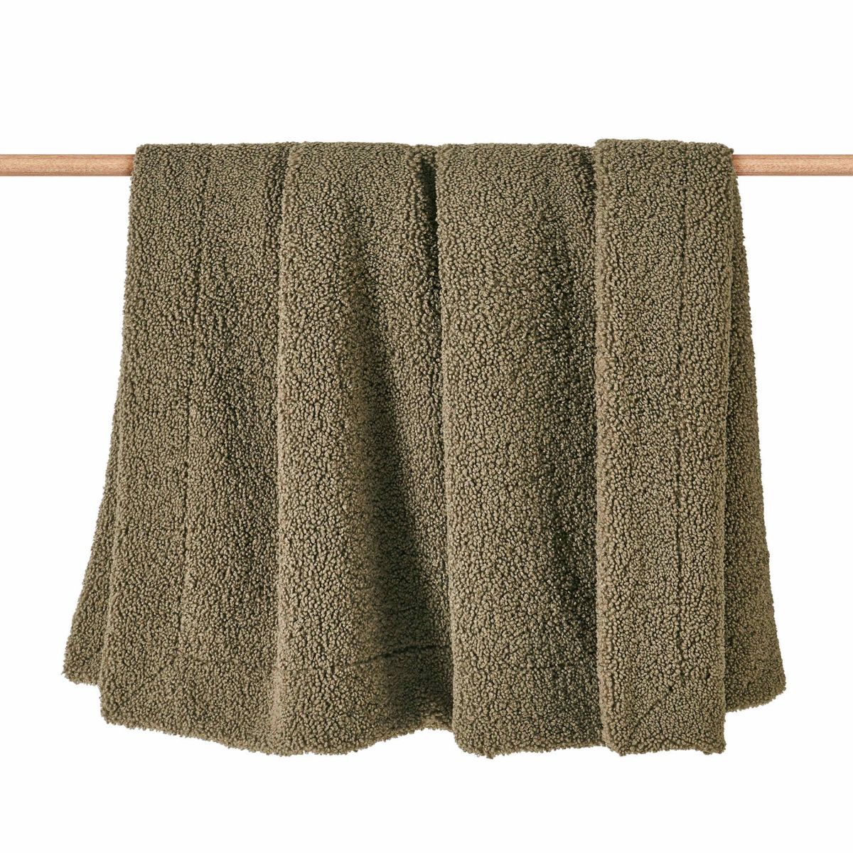 HiEnd Accents Teddy Textured Boucle Plush Throw Blanket