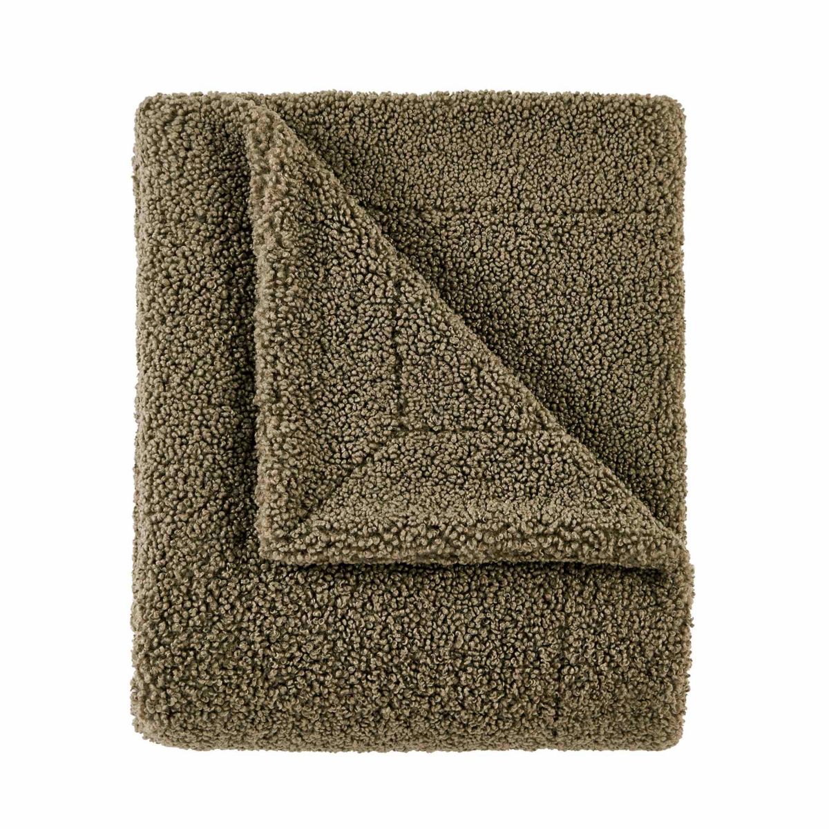 HiEnd Accents Teddy Textured Boucle Plush Throw Blanket
