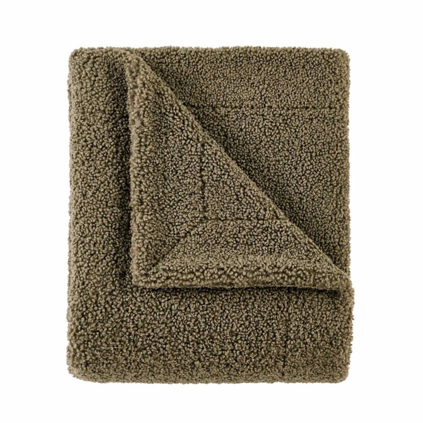 HiEnd Accents Teddy Textured Boucle Plush Throw Blanket