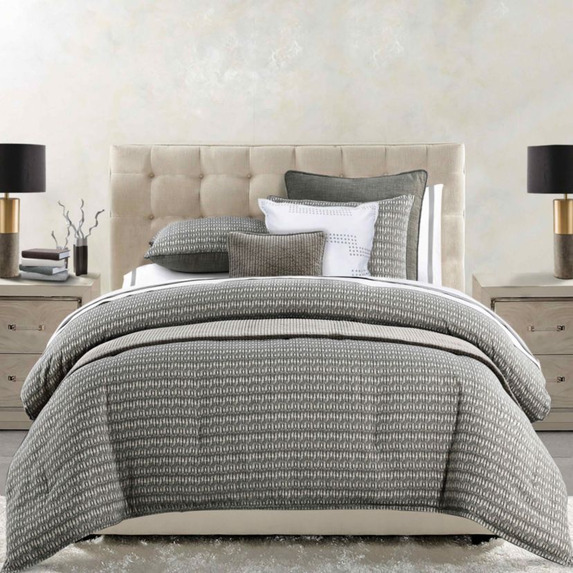 HiEnd Accents Fenton Geometric Woven Jacquard Bedding 3 Piece Duvet Cover Set