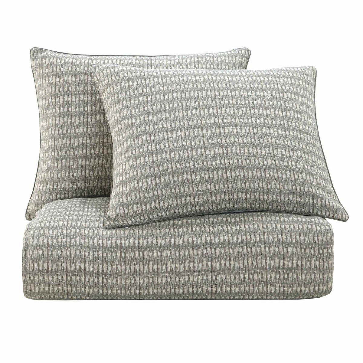 HiEnd Accents Fenton Geometric Woven Jacquard Bedding 3 Piece Duvet Cover Set