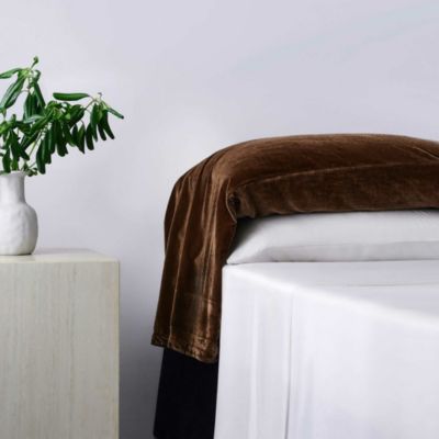 HiEnd Accents Stella Faux Silk Velvet Romantic Western Waterfall 2 Piece Pillowcase Set, Brown, Standard