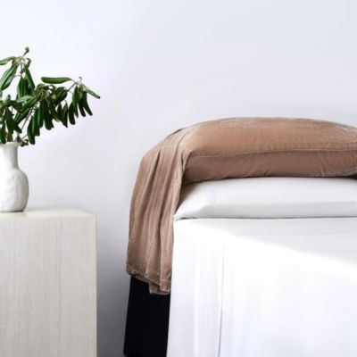 HiEnd Accents Stella Faux Silk Velvet Romantic Western Waterfall 2 Piece Pillowcase Set, Dusty Rose, Standard
