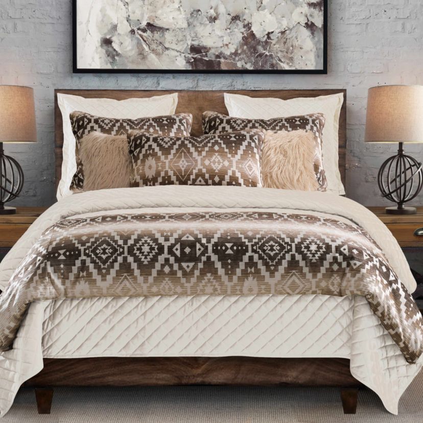 Paseo Road Chalet Aztec Southwestern Rustic Style Bedding 3 Piece Duvet Cover Set