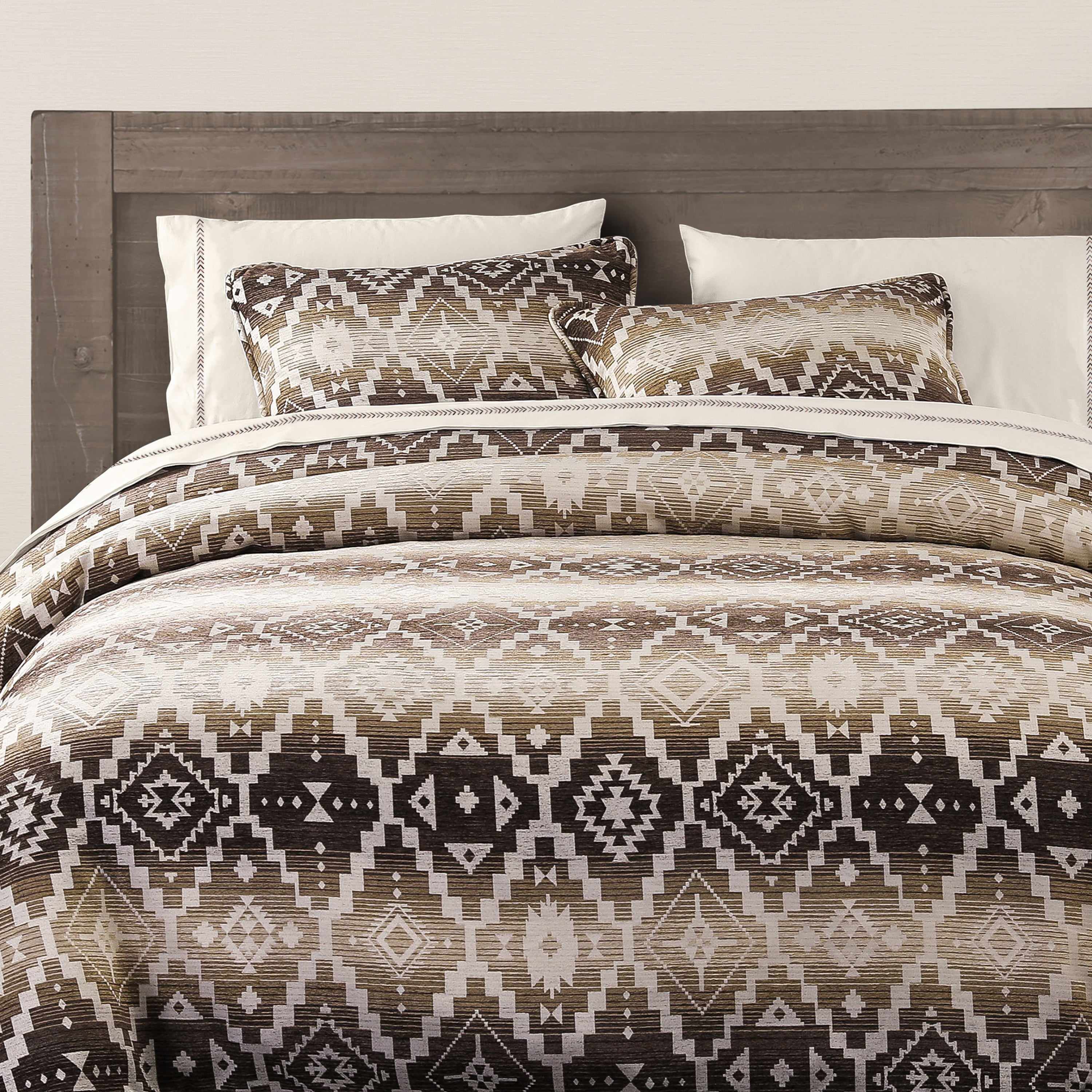 Paseo Road Chalet Aztec Southwestern Rustic Style Bedding 3 Piece Duvet Cover Set
