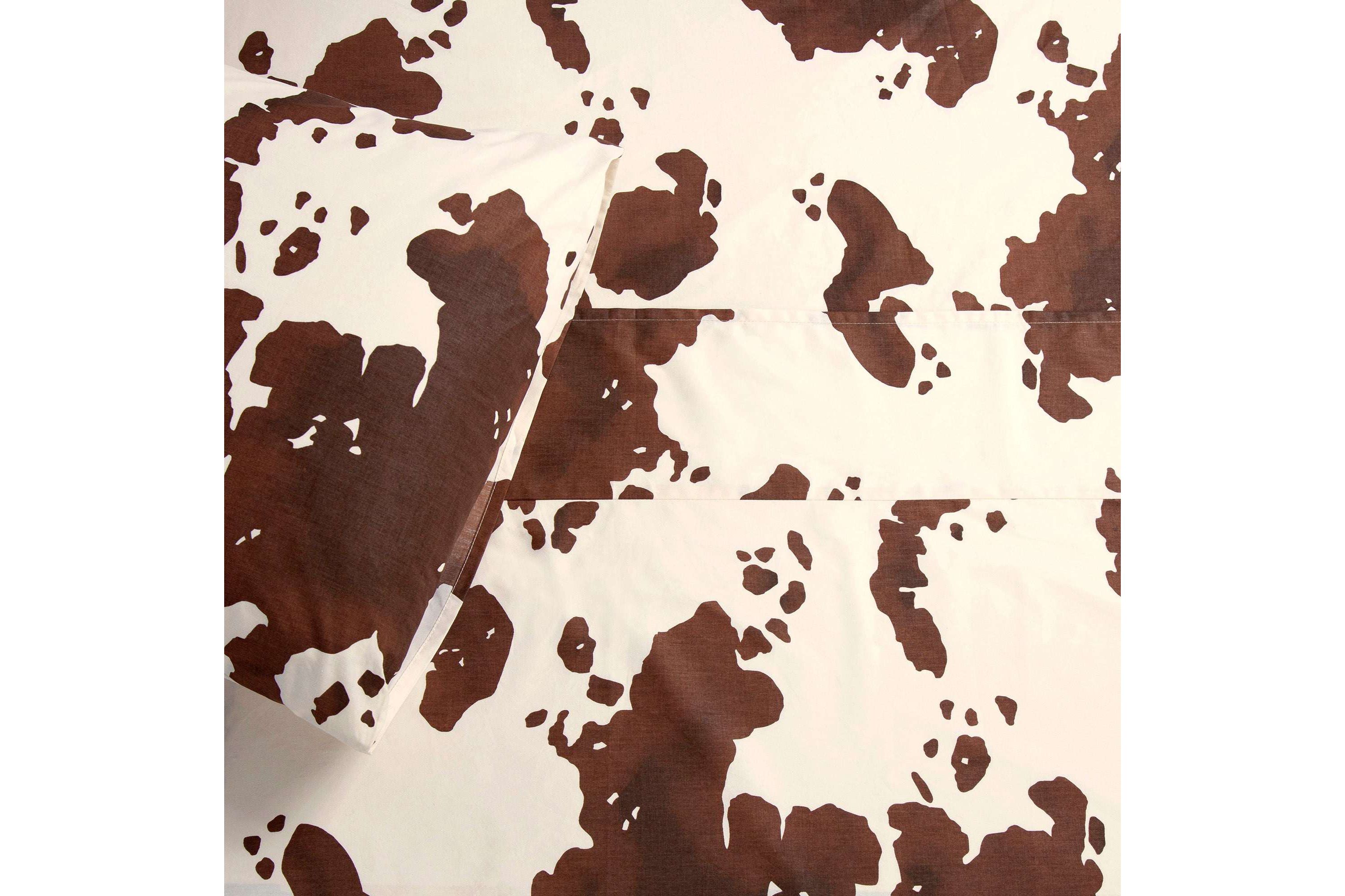 Paseo Road Elsa Cowhide 200TC Cotton Cow Print Western Bedding 4 Piece Sheet Set