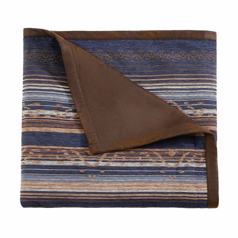 Paseo Road Estes Striped Rustic Western Chenille Jacquard Throw Blanket, 50"x60"