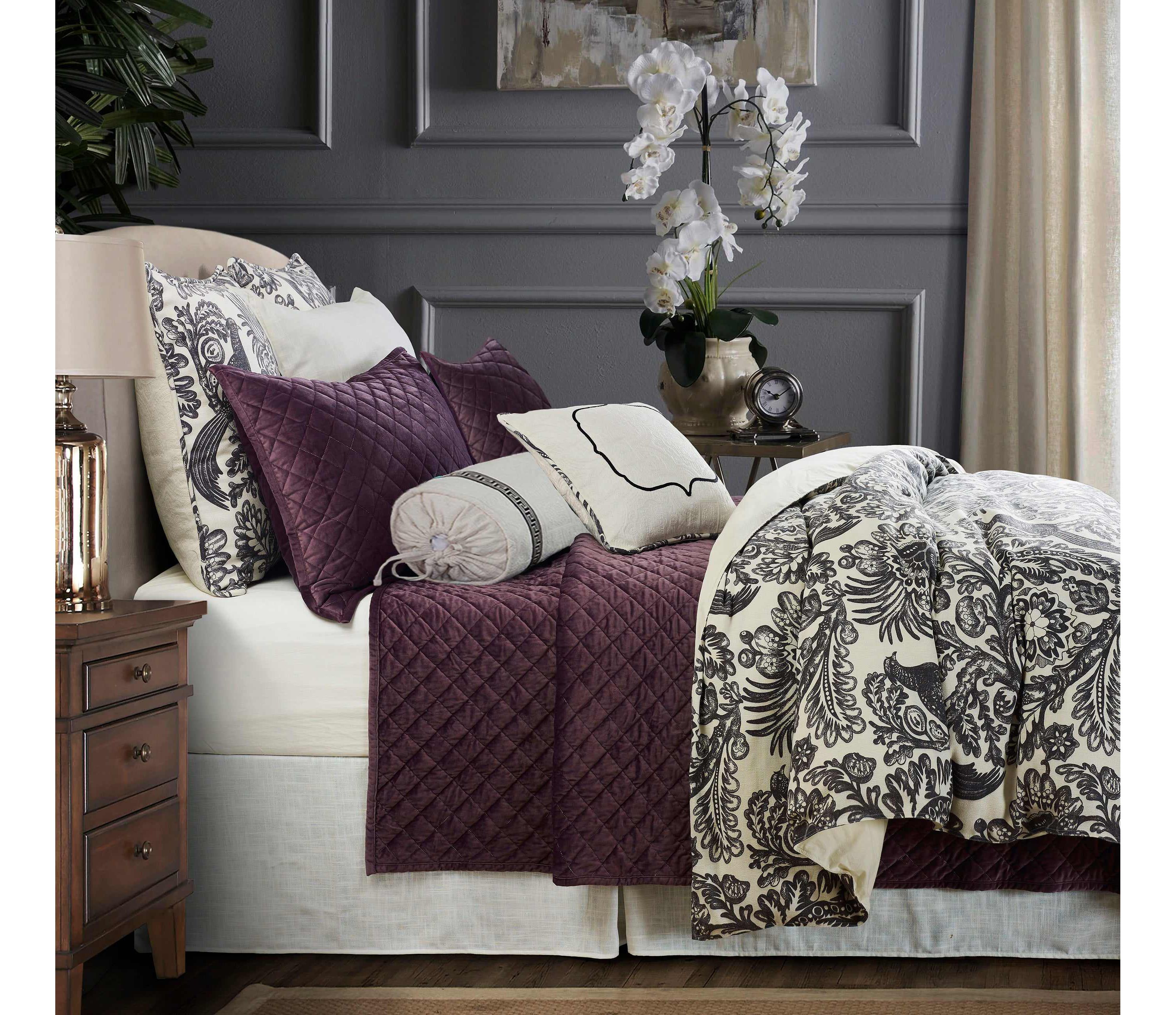 HiEnd Accents Augusta Toile French Country Bedding 7 Piece Duvet Cover Set