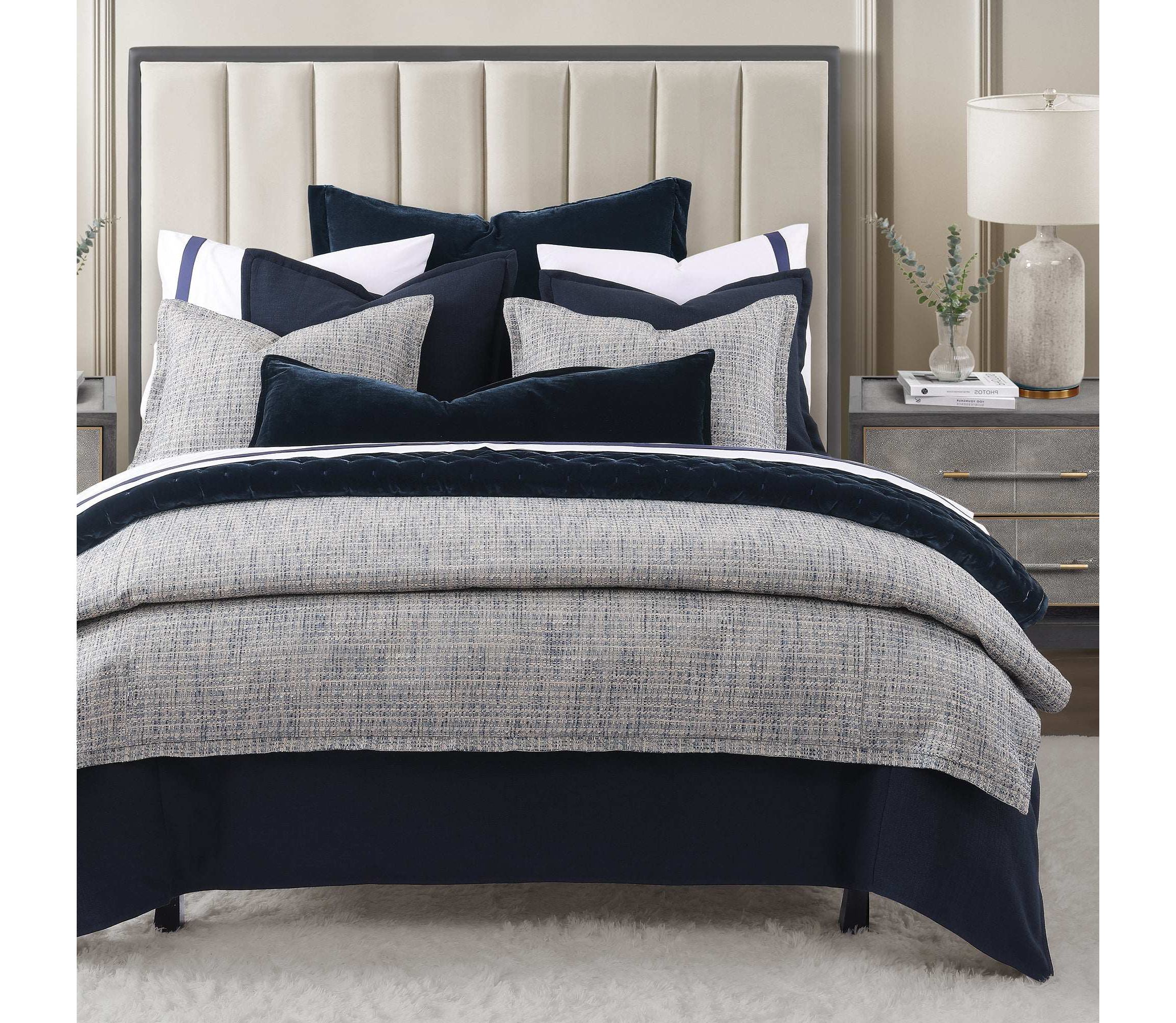 HiEnd Accents Tweed Textured Woven Timeless Classic 3 Piece Duvet Cover Set