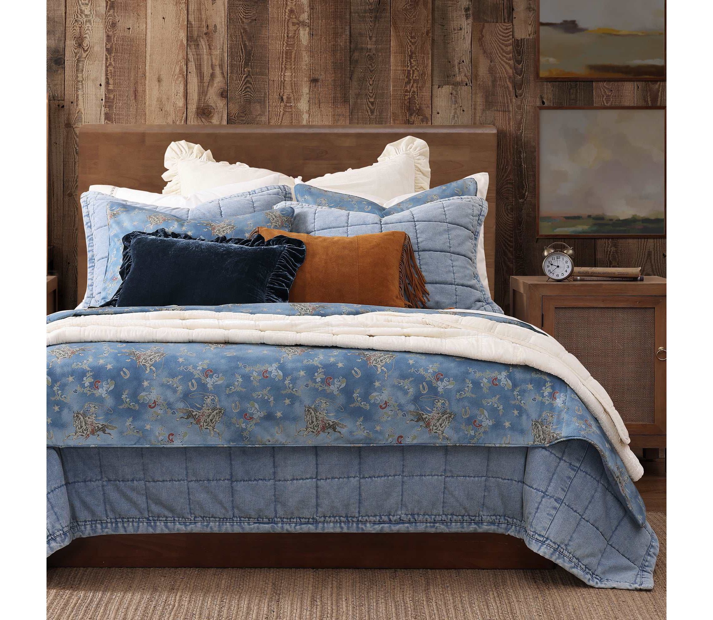 Tasha Polizzi for Paseo Road Lee Western Washed Denim 3 Piece Comforter Set