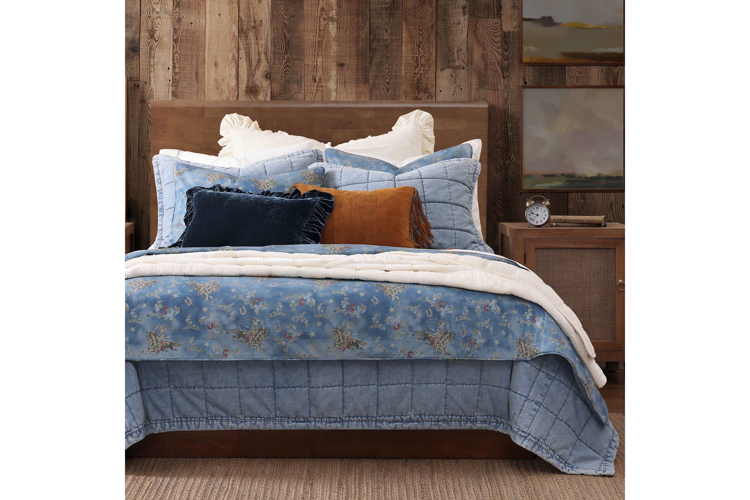 Tasha Polizzi for Paseo Road Lee Western Washed Denim 3 Piece Comforter Set