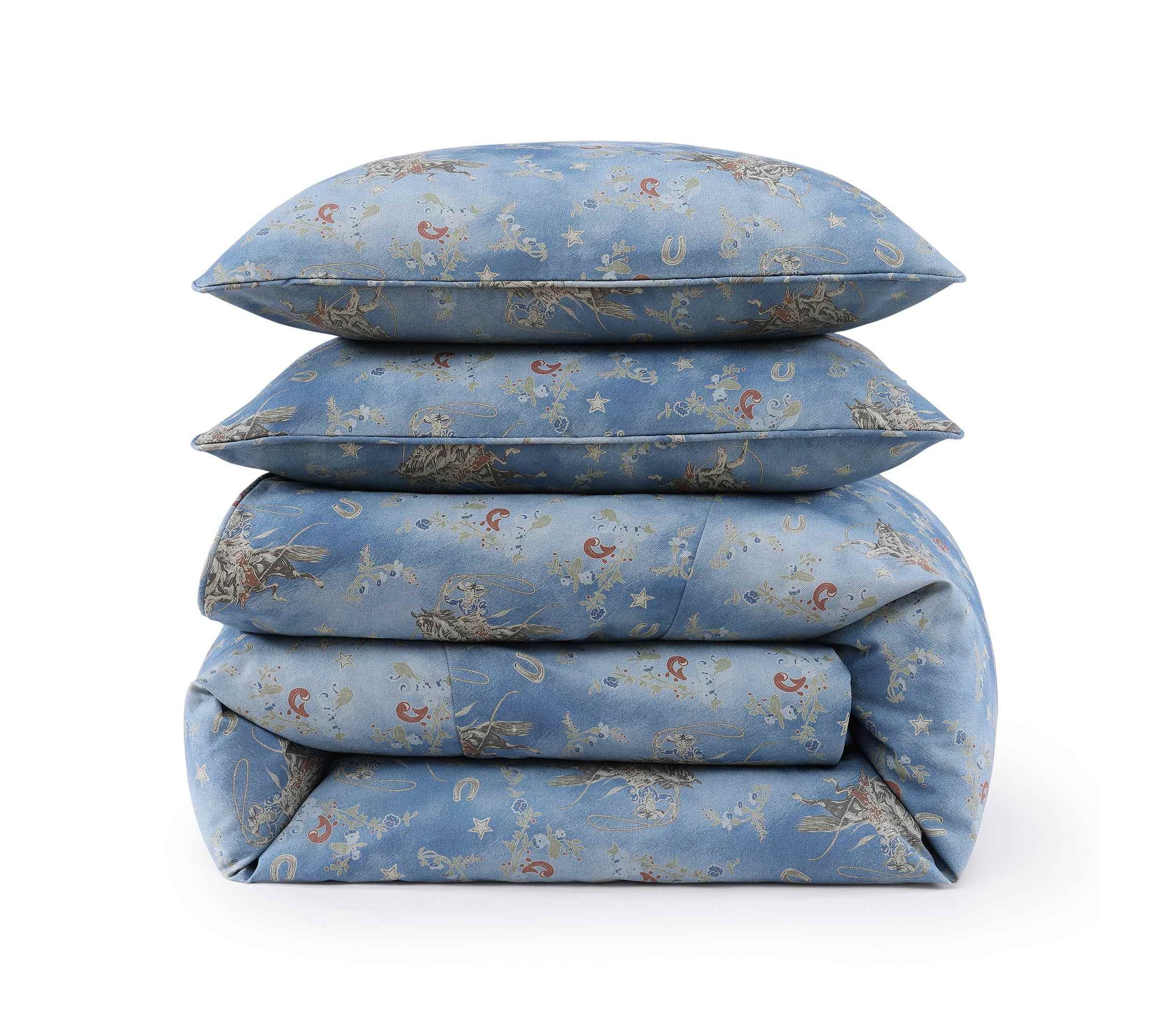 Tasha Polizzi for Paseo Road Lee Western Washed Denim 3 Piece Comforter Set