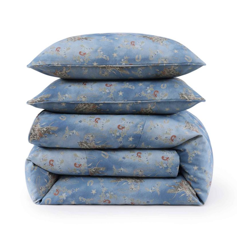 Tasha Polizzi for Paseo Road Lee Western Washed Denim 3 Piece Comforter Set