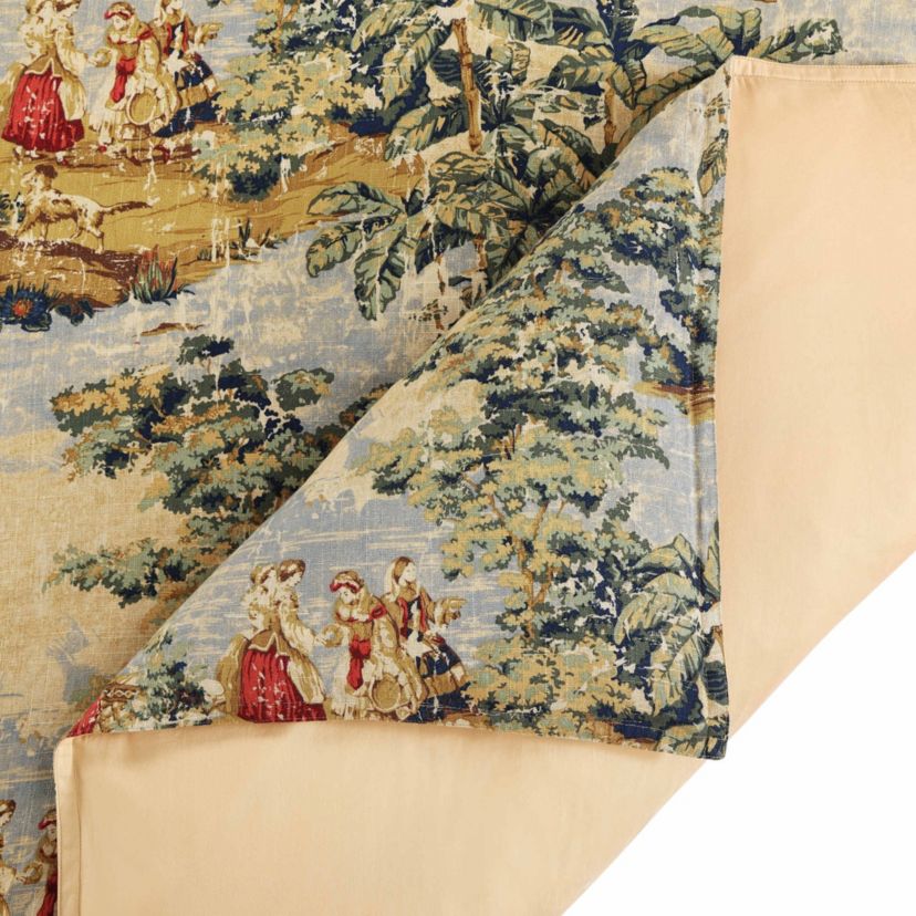 HiEnd Accents Provence Vintage Toile Washed Linen 3 Piece Duvet Cover Set