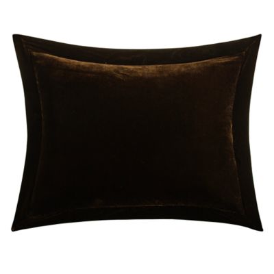 HiEnd Accents Stella Faux Silk Velvet Flanged Dutch Euro Pillow
