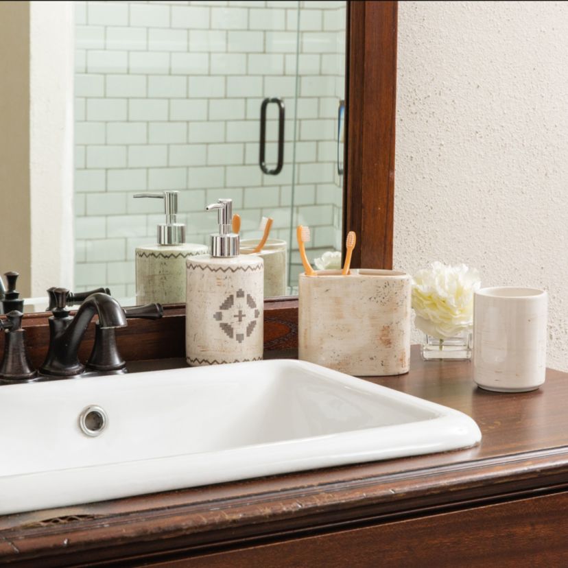 Dakota Ceramic Countertop Bathroom Set