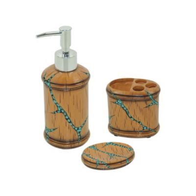 Turquoise Inlay Countertop Bathroom Set