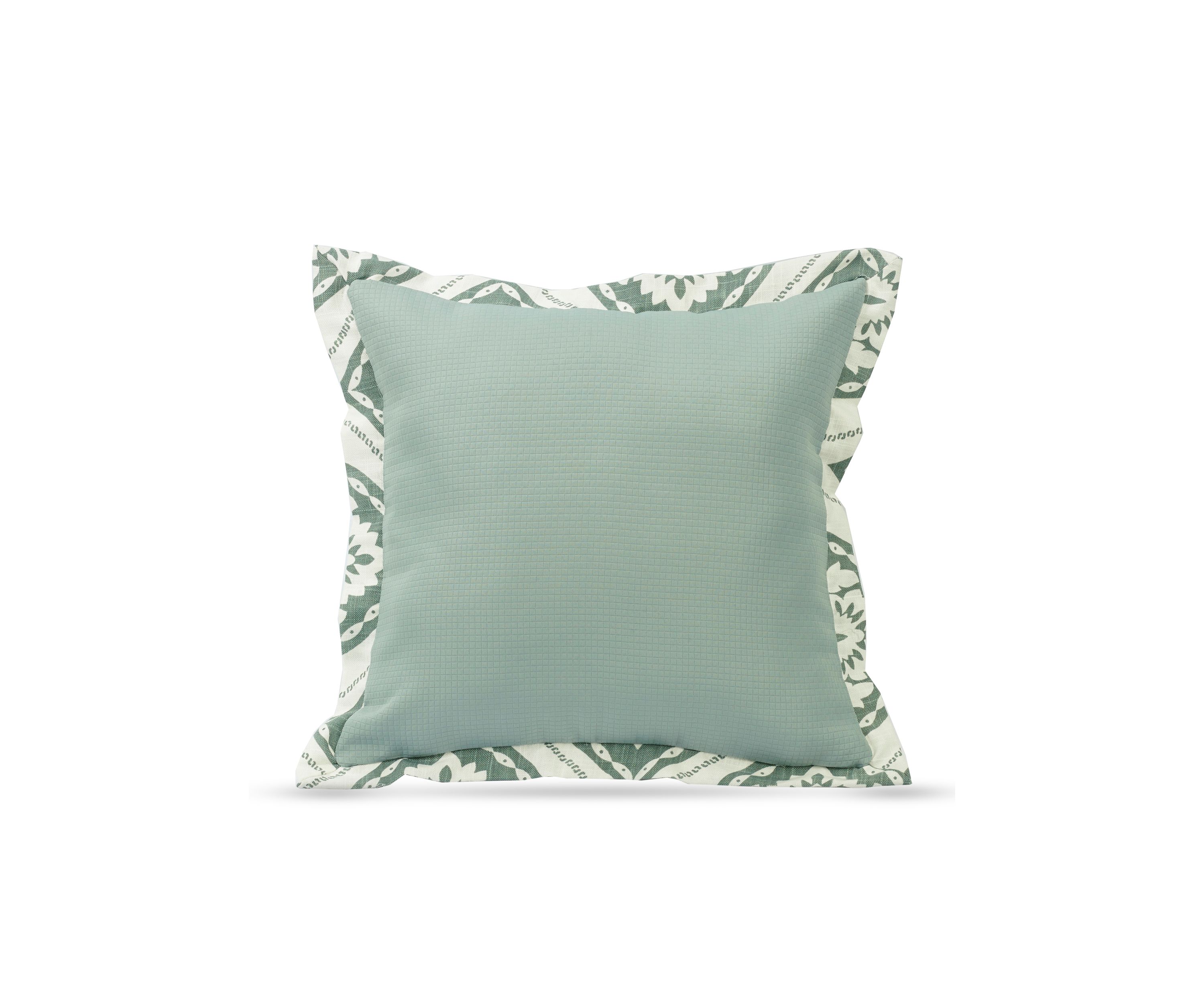 Belmont Textured Fabric Graphic Printed Flanged Pillow
