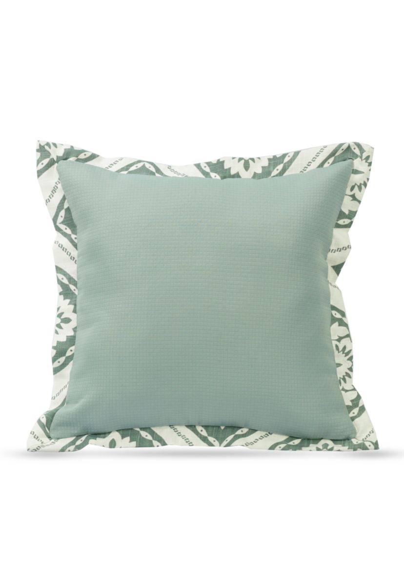 Belmont Textured Fabric Graphic Printed Flanged Pillow