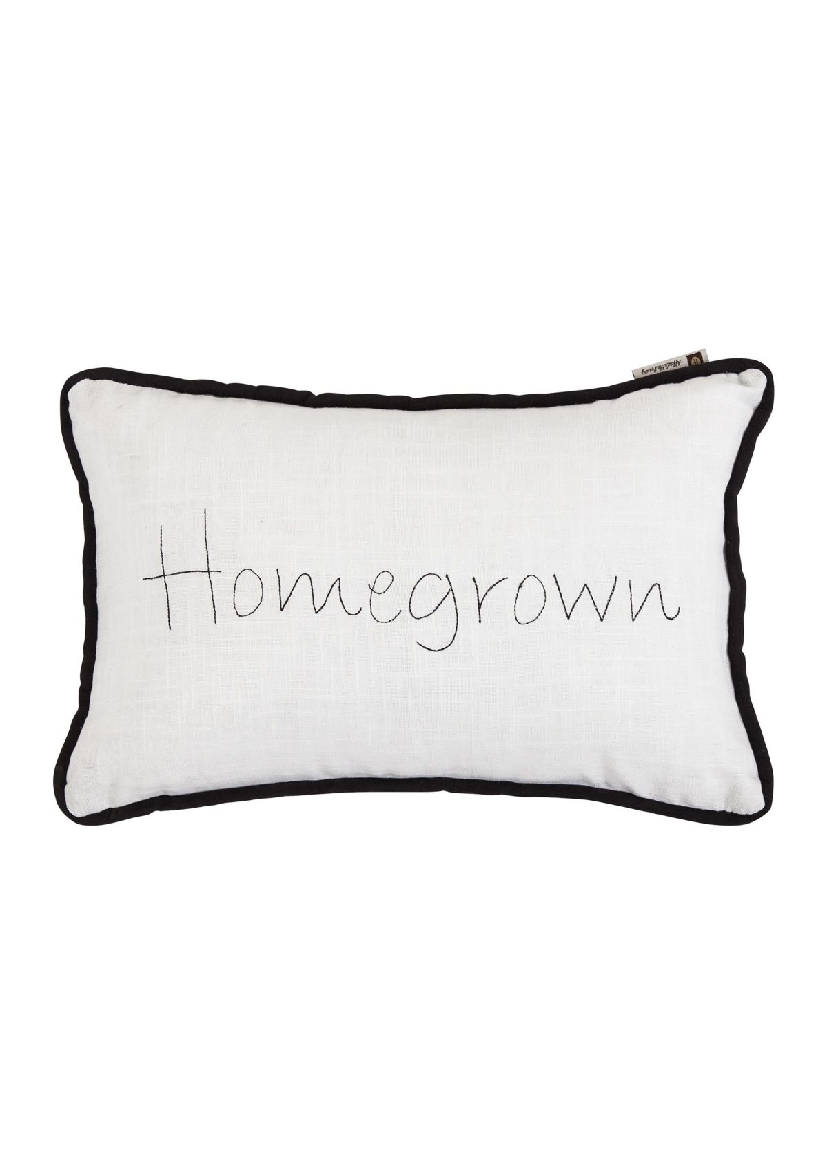 "Homegrown" Embroidery Lumbar Pillow