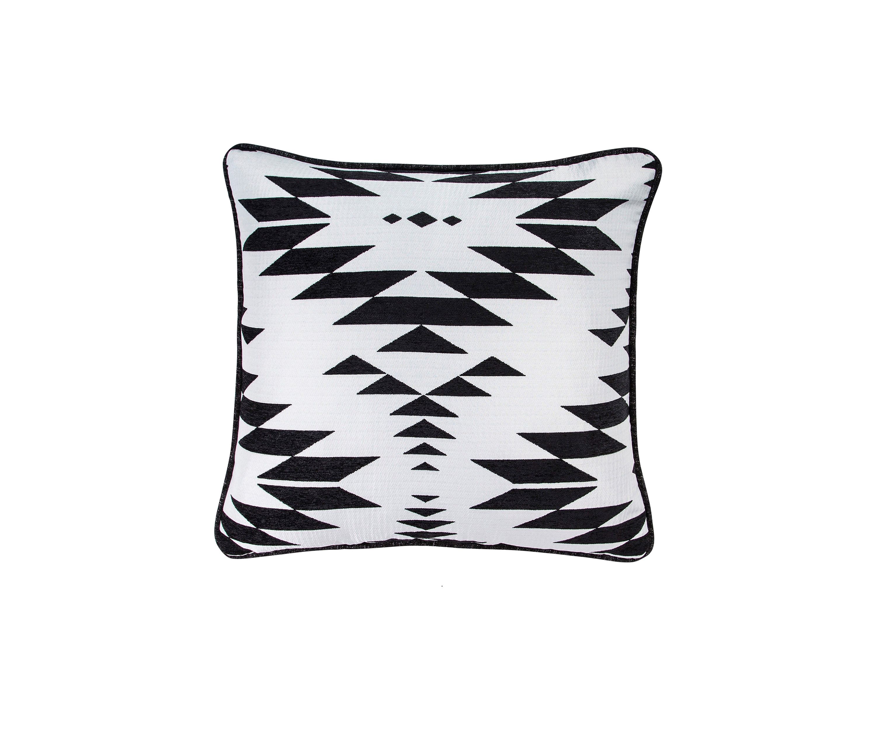 Amelia Black & White Aztec Jacquard Euro Sham