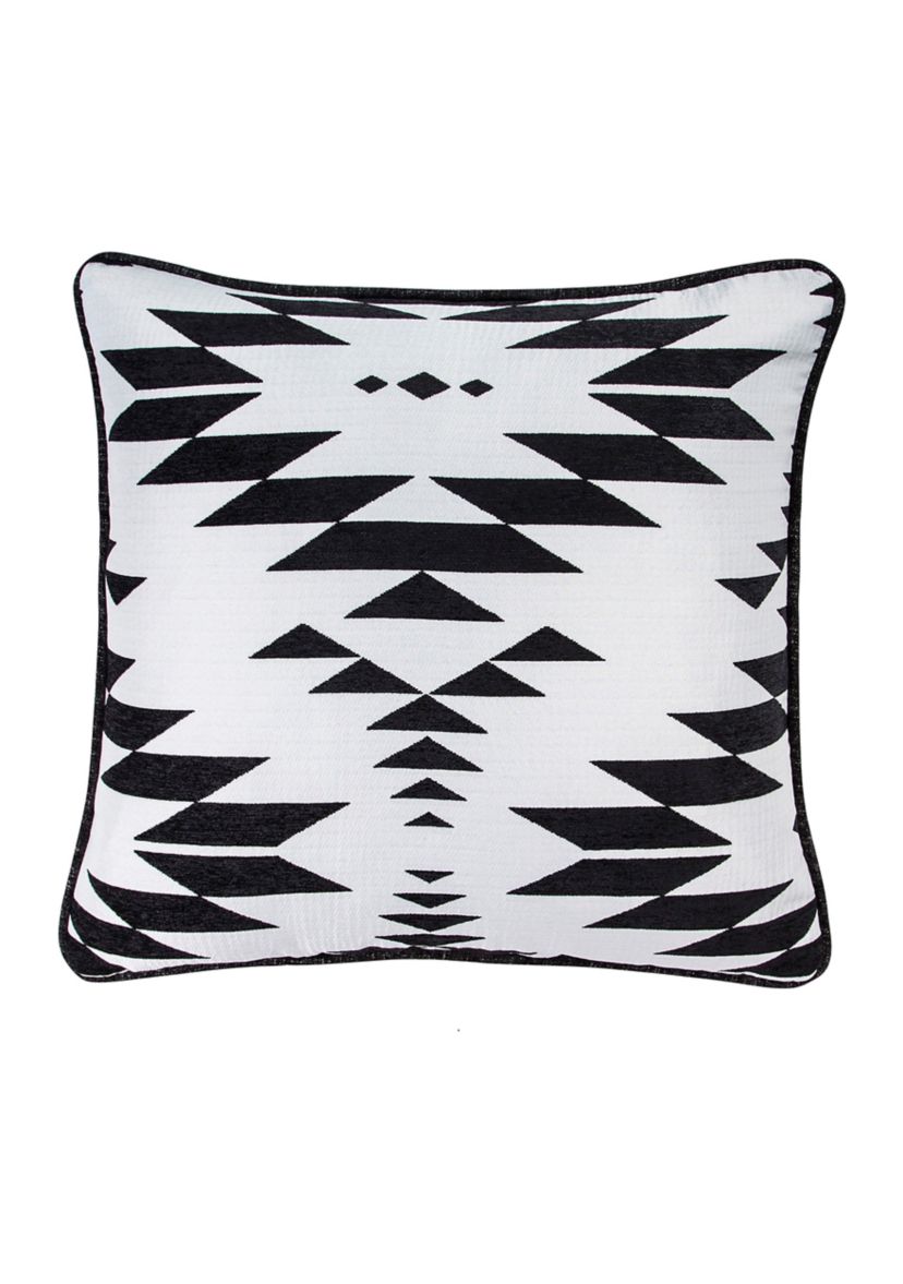 Amelia Black & White Aztec Jacquard Euro Sham