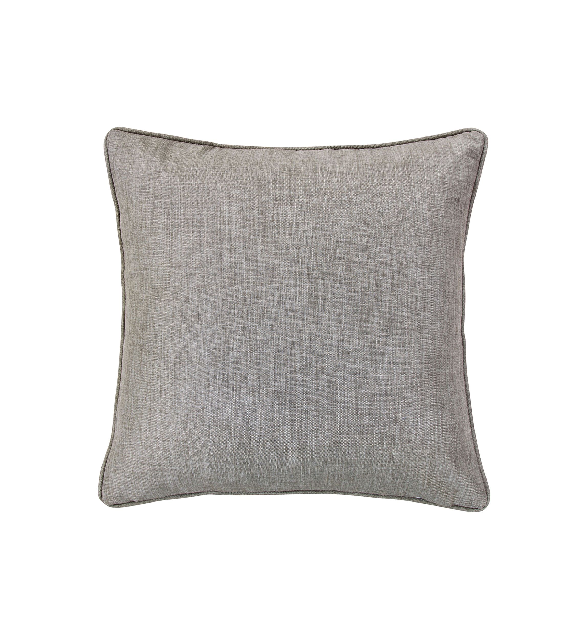 Carmen Solid Taupe Faux Linen Euro Sham, 27"x27"