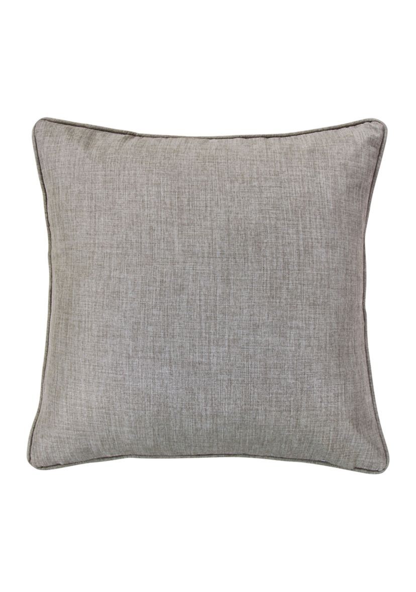 Carmen Solid Taupe Faux Linen Euro Sham, 27"x27"