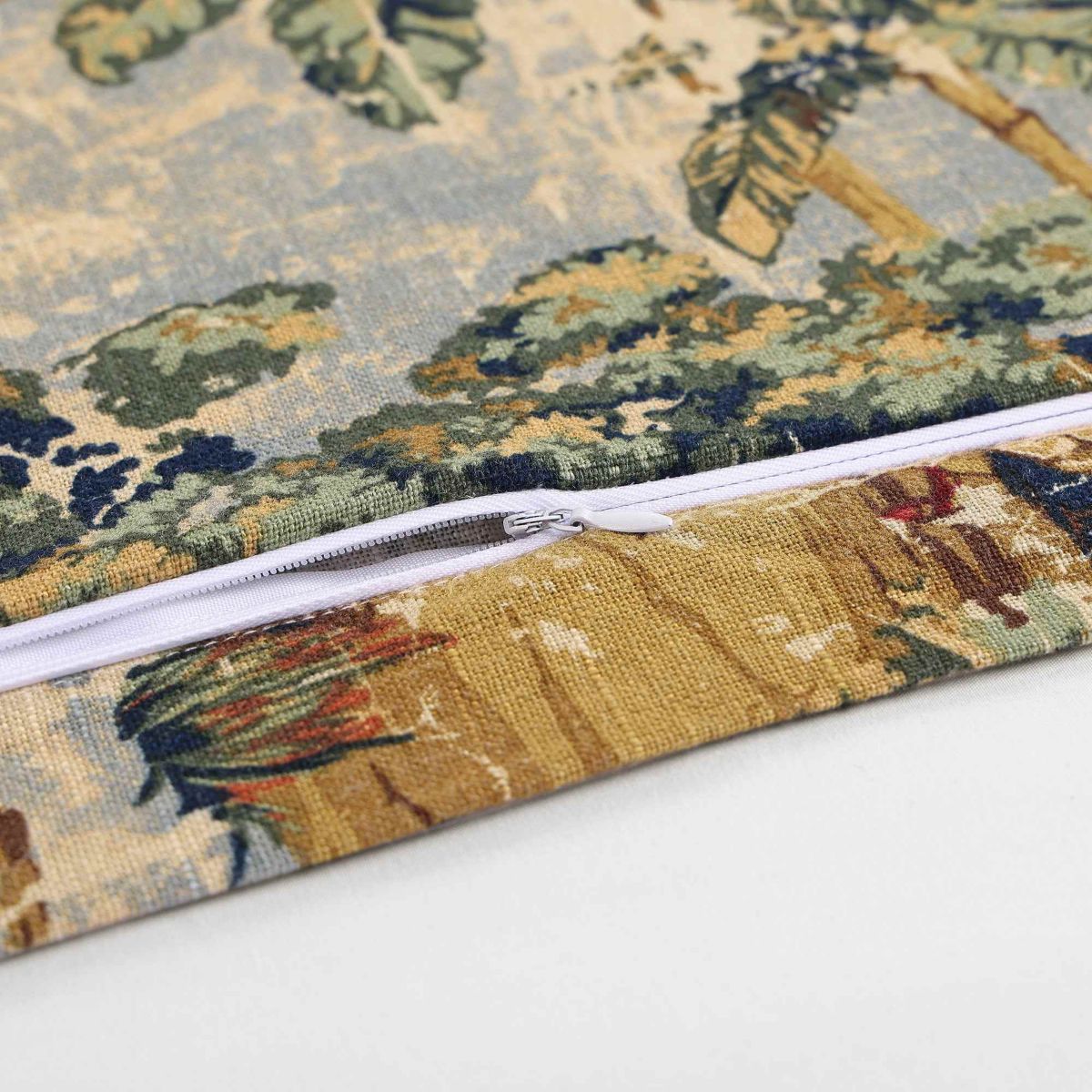 HiEnd Accents Provence Vintage Toile Washed Linen 27"x27" Euro Sham