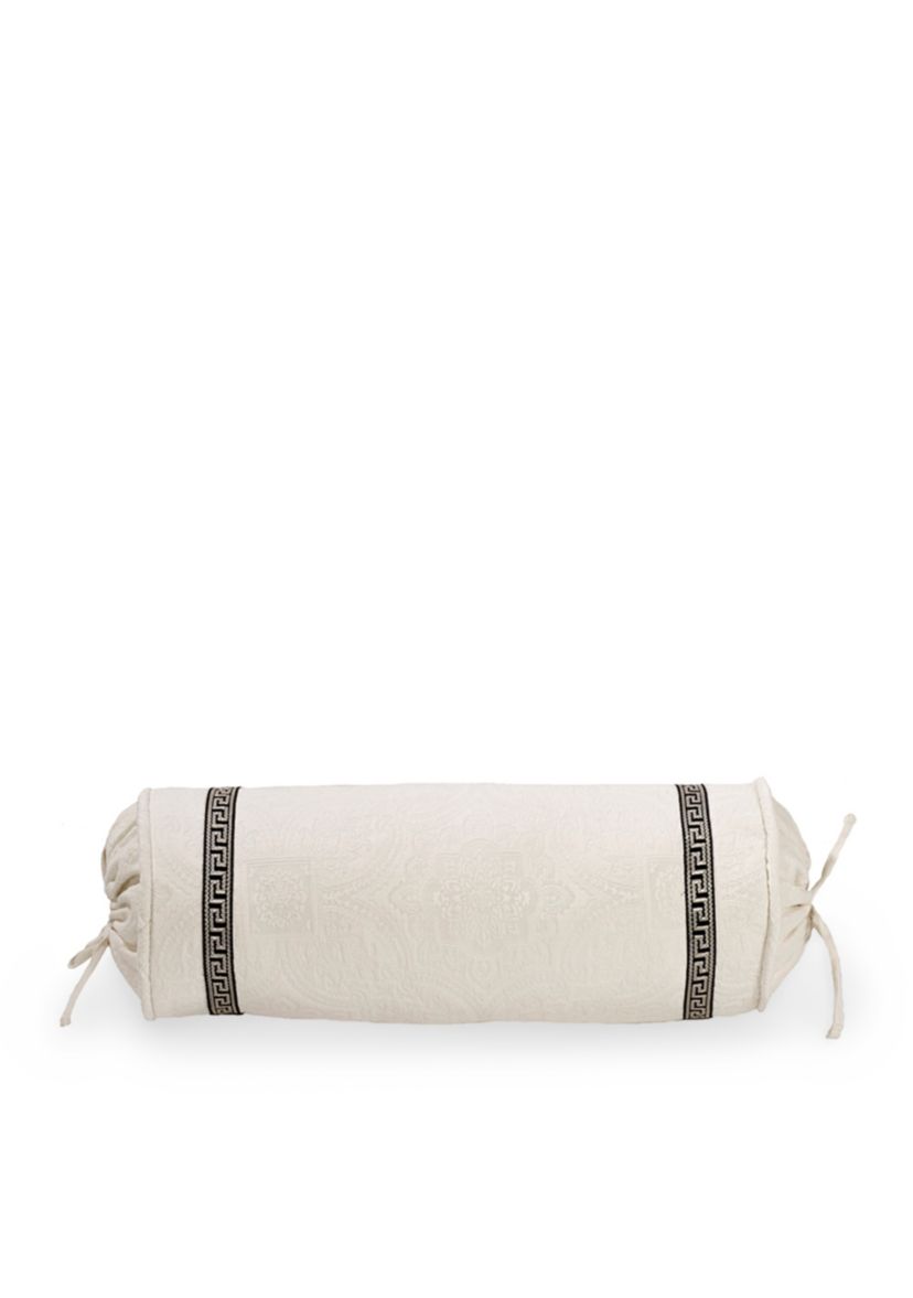 Augusta Matelassé Greek Key Trim Neckroll Pillow