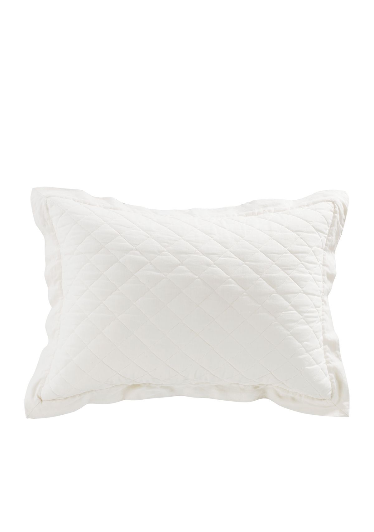 Linen Cotton Diamond Quilted Pillow Sham