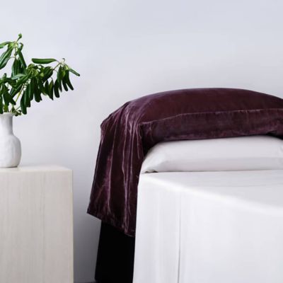 HiEnd Accents Stella Faux Silk Velvet Romantic Western Waterfall 2 Piece Pillowcase Set