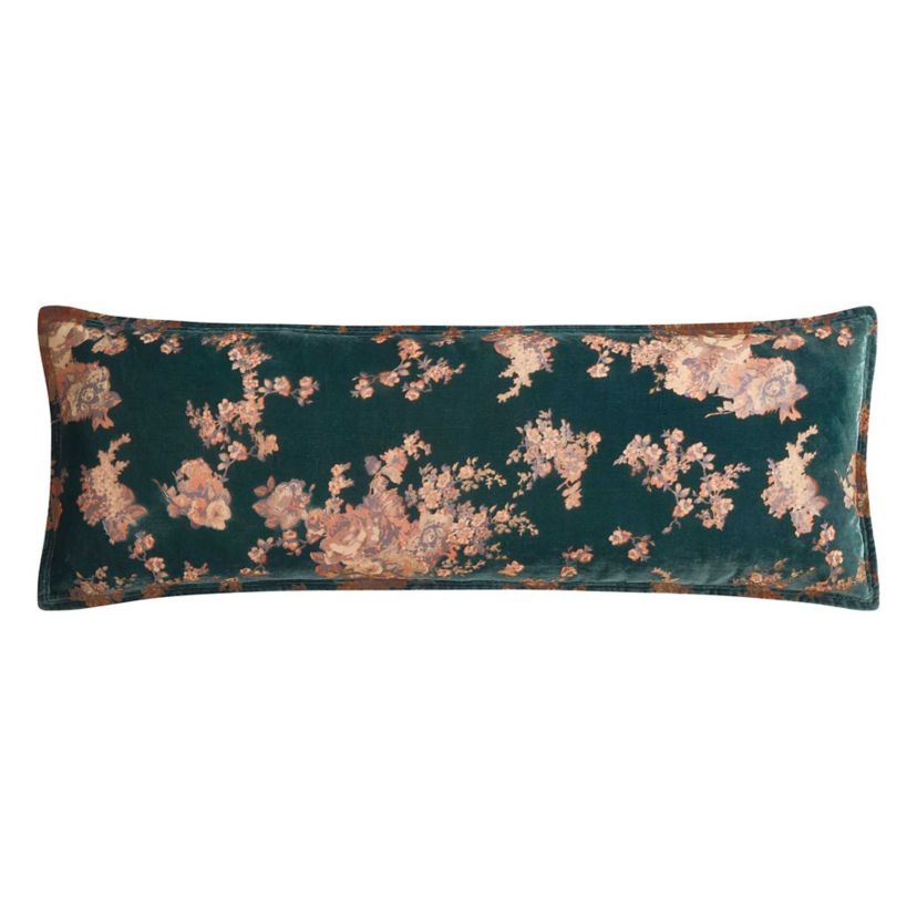 HiEnd Accents Josephine Burnout Faux Silk Velvet Long Lumbar
