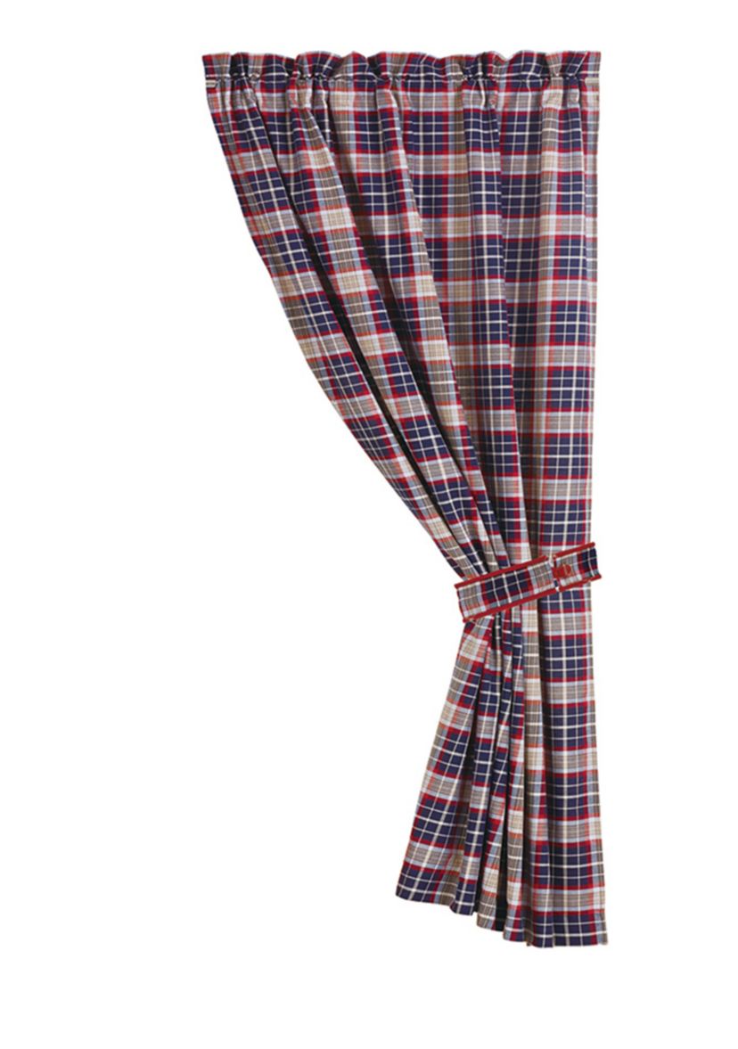 South Haven Plaid Curtain with Tieback, 48" x 84", 1PC